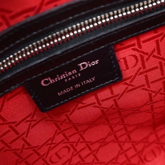 Christian Dior Black Lambskin Lady Dior Cannage 2way Handbag 05-MA-1102 115880 - Picture 9 of 10